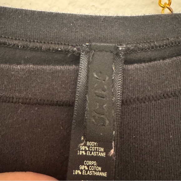 Skims Cotton Women's Dark Grey Long Sleeve Top - Picture 3 of 7